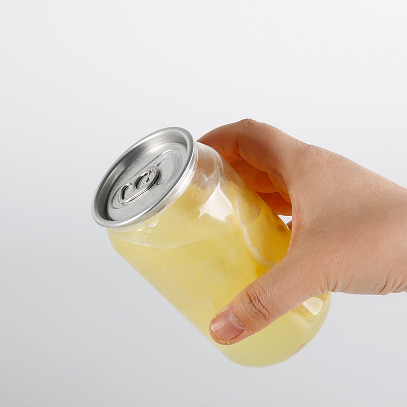 plastic soda can and lids