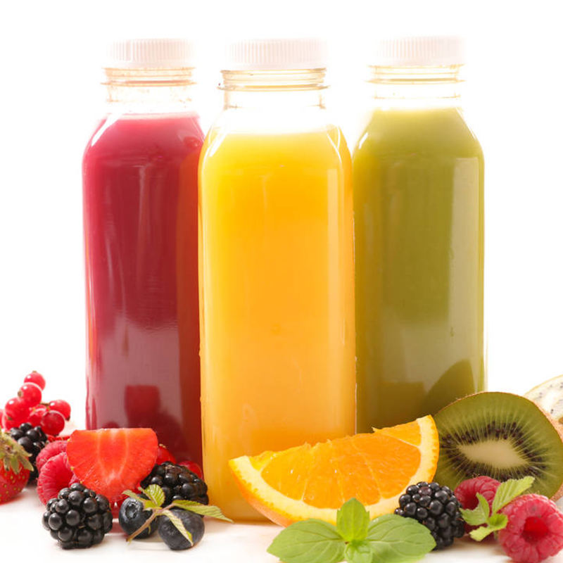 plastic beverage bottles with caps