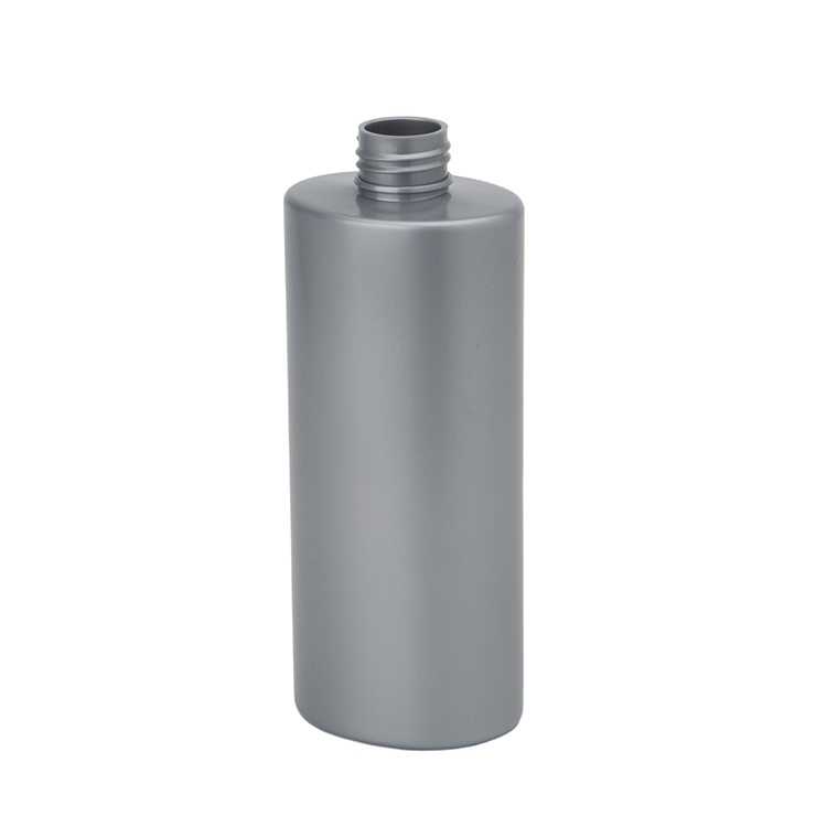 grey plastic round bottle empty