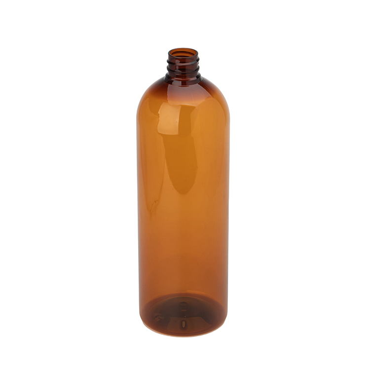 plastic clear boston round bottles