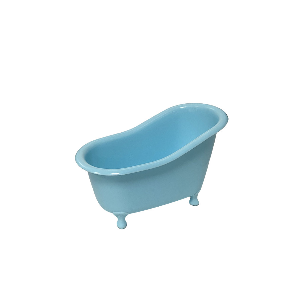 mini plastic bathtub container blue