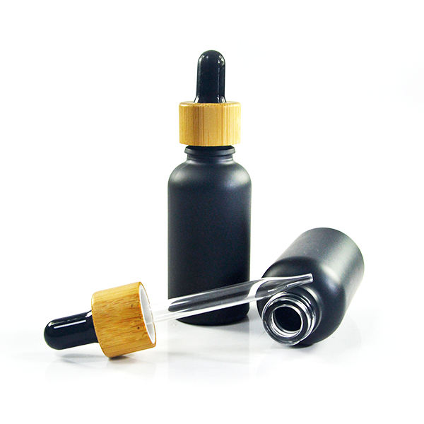 matte black dropper bottles