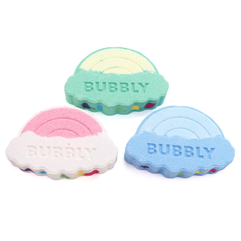 daisy rainbow bath bombs