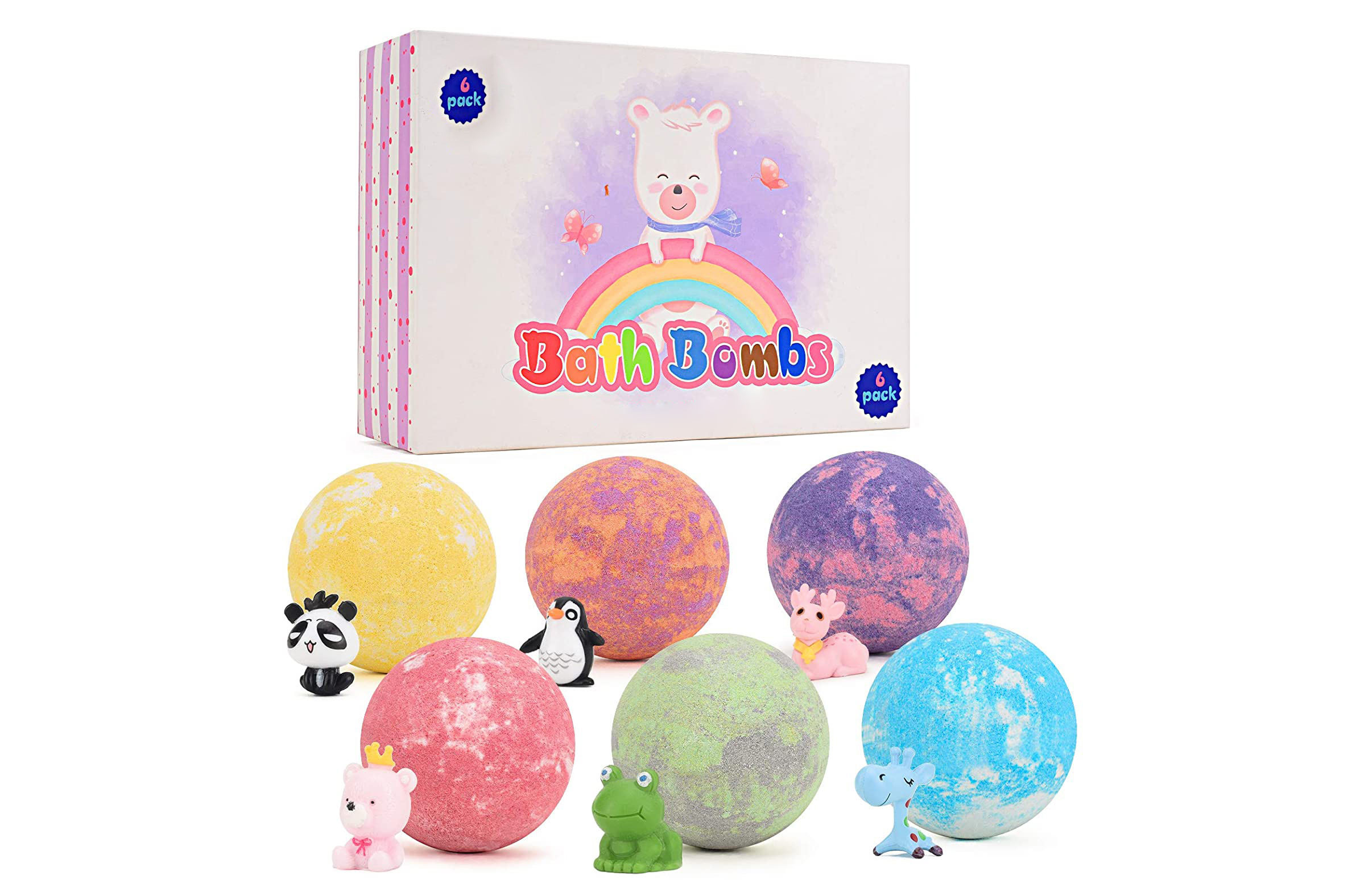 Dropshipping Hot Sell Custom Box Package Kids Organic Handmade Rose Flower Natural Vegan Fizzy Bubble Bath Bombs