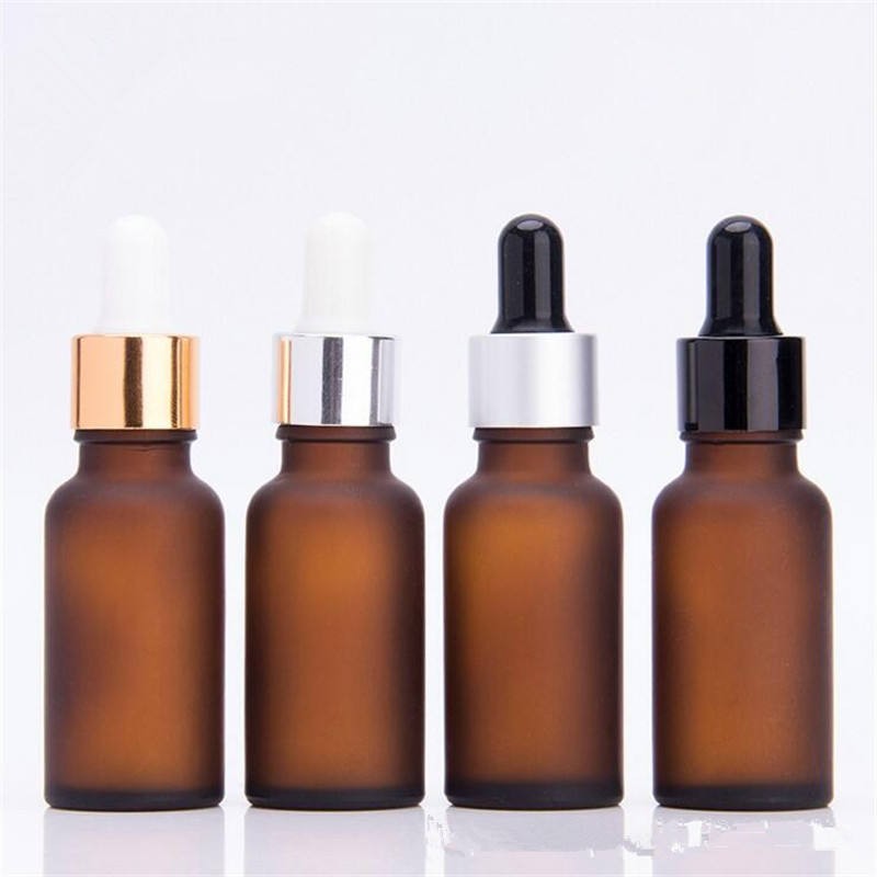 black glass bottle dropper